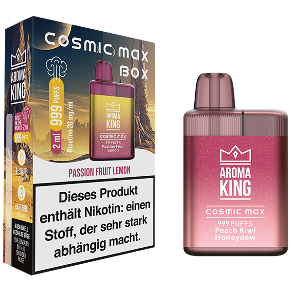 Aroma King Cosmic Max Box Peach Kiwi Honeydew 20mg