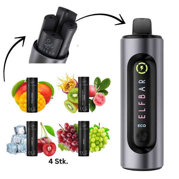 ELFBAR 4 in 1 Kit I Fruit Edition (4 x 2 ml) 
